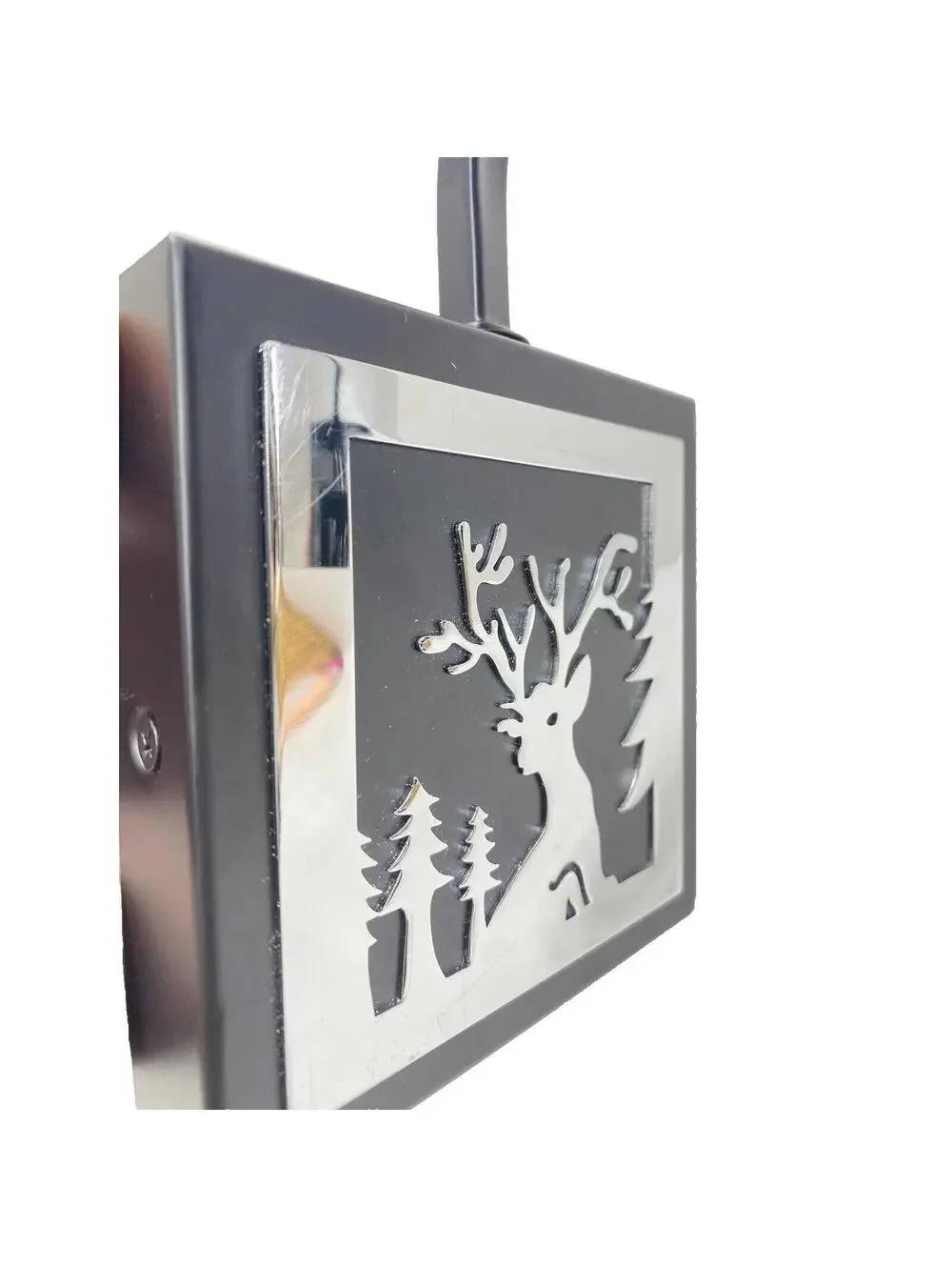 Deer Wall Mounted Cabin Cottage Light Brand New As Is Silver Accent Details